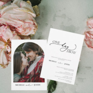 Boho Photo   Minimalist Rehearsal Dinner  Invitation