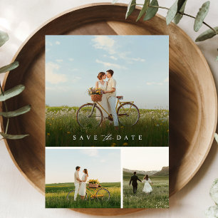 Boho Photo Minimalist Save the Date Invitation