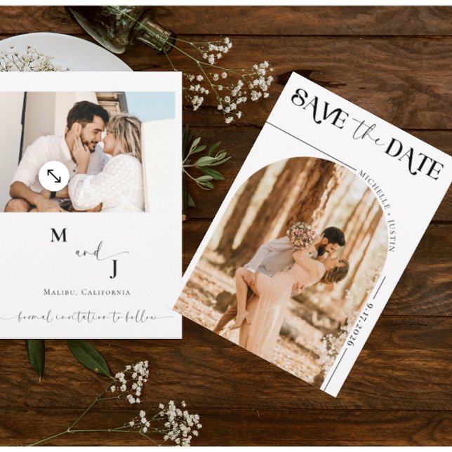 Boho Photo | Modern Save the Date  Invitation (Creator Uploaded)