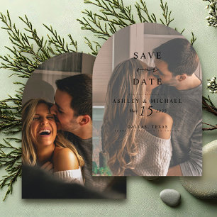Boho Photo Save the Date, Minimalist Wedding Date