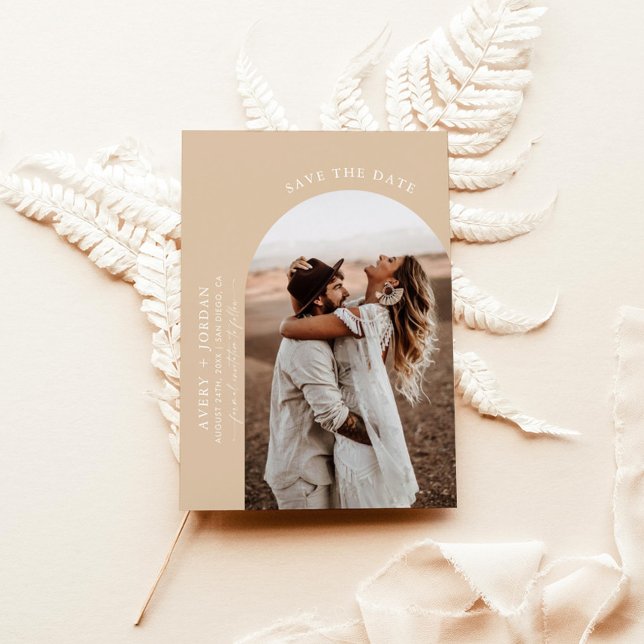 Boho Photo Save the Date | Modern Minimalist Cards (Creator Uploaded)
