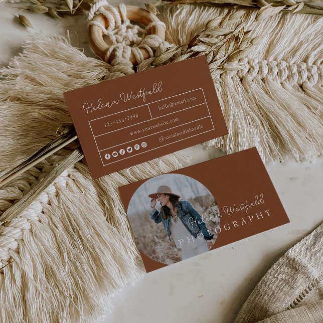 Boho Photo Small Business Card  (Creator Uploaded)