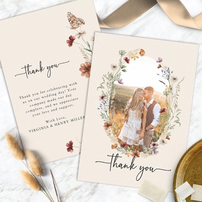 Boho Photo Thank You Card (Boho Photo Thank You Card
)