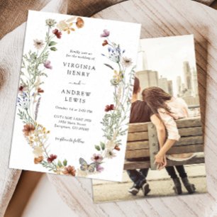Boho Photo Wedding Invitation