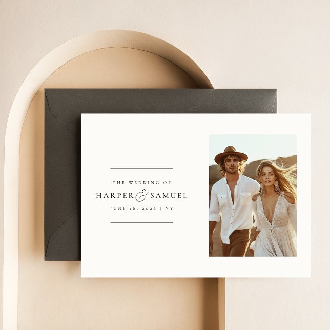 Boho Photo Wedding Invite | Modern Elegant (Creator Uploaded)