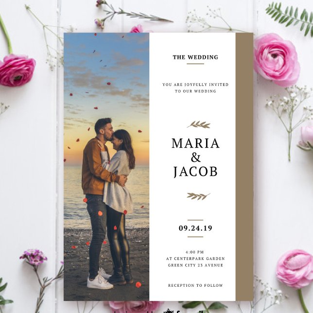 Boho Photo Wedding Invite | Modern Minimalist (Creator Uploaded)