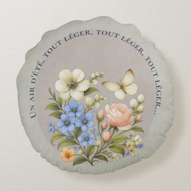 boho pillow a botanical summer vibe (Back)