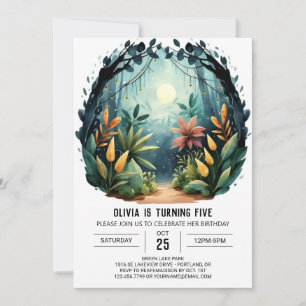 Boho Pine Adventure Woodland Birthday Invitation