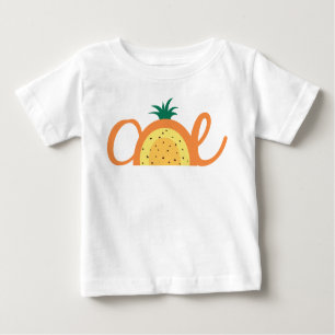 Boho Pineapple Rainbow 1st Birthday Baby T-Shirt