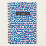 Boho Pink and Blue Brushstrokes Planner<br><div class="desc">Pattern with illustration of pink and blue brushstrokes</div>