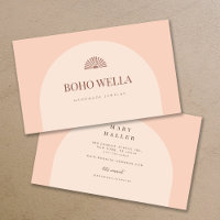Boho Pink Arch Business Card