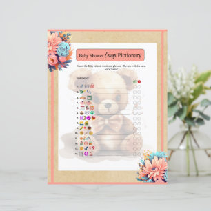 Boho Pink Bear Baby Emoji Game