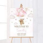 Boho Pink Bear Balloon Baby Shower Welcome Poster<br><div class="desc">Make your event special with this Bearly Wait Baby Shower with our cute and lovely printable Welcome Sign featuring adorable Girl Bear Baby Shower theme. Download,  personalise,  and create lasting memories with this perfect touch for your joyous celebration!

BS599</div>