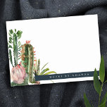 BOHO PINK FLORAL DESERT CACTI FOLIAGE WATERCOLOR POST-IT NOTES<br><div class="desc">If you need any further customisation please feel free to message me on yellowfebstudio@gmail.com.</div>
