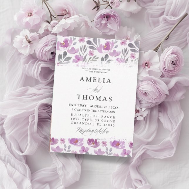 Boho Pink Floral Wedding Invitation (Creator Uploaded)
