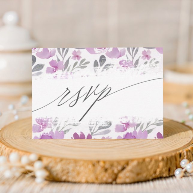 Boho Pink Floral Wedding RSVP Card (Creator Uploaded)