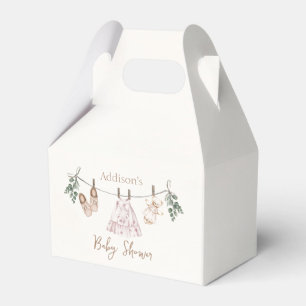 Boho pink Girl Baby Clothes baby Shower Favour Box