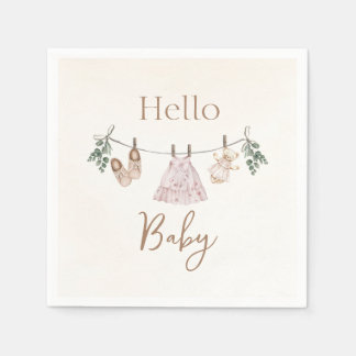 Boho pink Girl Baby Clothes Napkin