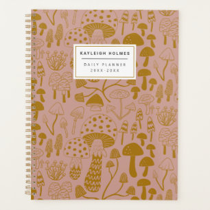 Boho Pink Mushroom Planner