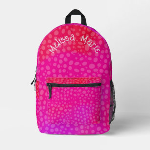 Boho Pink Printed Backpack