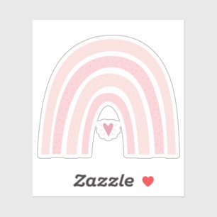 Boho Pink Rainbow Contour Sticker