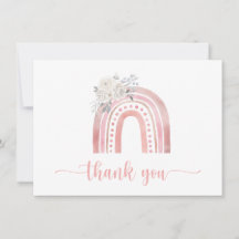Boho Pink Rainbow with White Roses