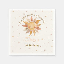Boho Pink Sun Girl 1st Birthday