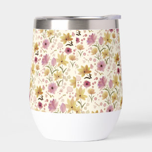 Boho Pink Wildflower Watercolor 