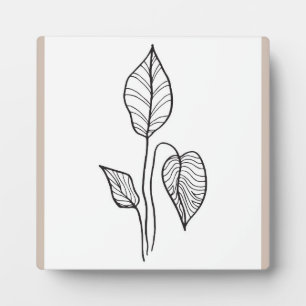 Boho plant design plaque
