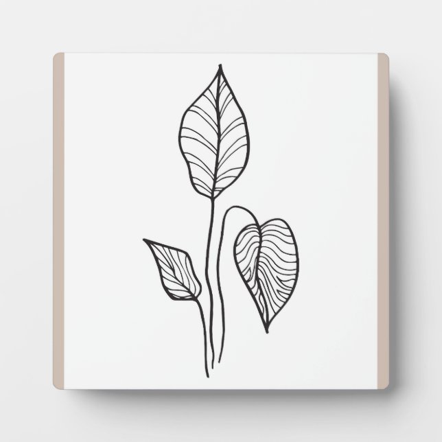 Boho plant design plaque (Front)