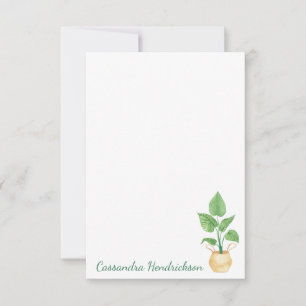Boho Plant Modern Minimalist Personalised Card