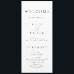 Boho Plum Purple Elegant Minimalist Wedding Program<br><div class="desc">Beautiful boho,  minimalist and classic,  our Plum Purple Minimalist Wedding Program will be beautiful for your order of service. Fully customisable with all of your wedding program information.</div>