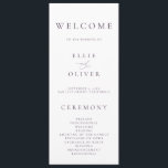 Boho Plum Purple Elegant Minimalist Wedding Program<br><div class="desc">Beautiful boho,  minimalist and classic,  our Plum Purple Minimalist Wedding Program will be beautiful for your order of service. Fully customisable with all of your wedding program information.</div>