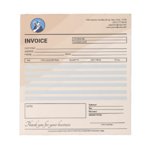 Boho Plumber / Electrician (Generic) Invoice Notepad