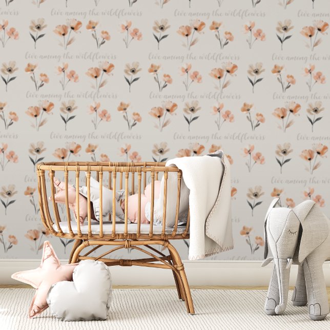 Boho Poppy Flower Print Custom Quote Wallpaper (Creator Uploaded)