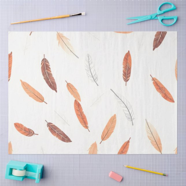 Boho Popular Feathers Luxury Collection Tissue Paper (Craft)
