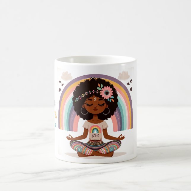 Boho Positivi-Tea Yoga Coffee Mug (Center)
