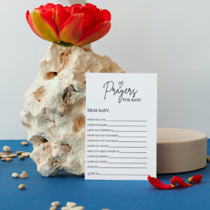 Boho Prayers for Baby Well Wishes for Baby shower Invitation