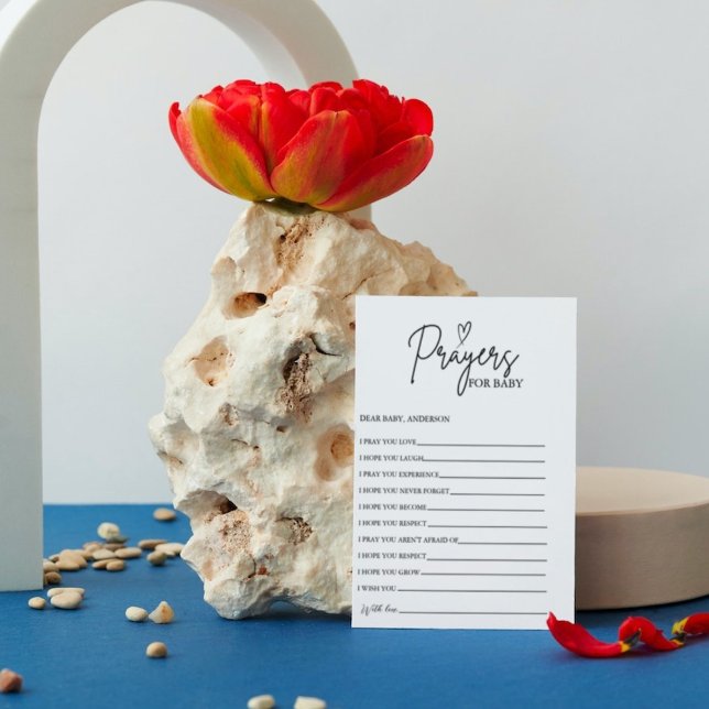 Boho Prayers for Baby Well Wishes for Baby shower Invitation (Creator Uploaded)