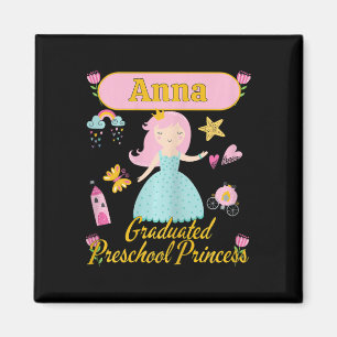 Boho Princess Anna 2026 Personalised Preschool Gra Magnet