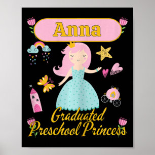 Boho Princess Anna 2026 Personalised Preschool Gra Poster