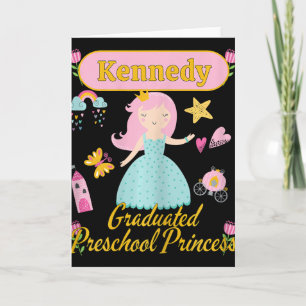 Boho Princess Kennedy 2026 Personalised Preschool Card