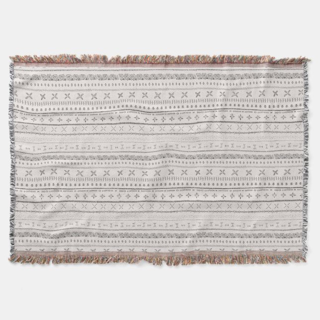 Boho Print Throw Blanket (Front)