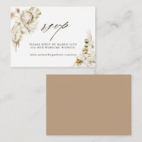Boho Protea Pampas Grass Wedding Website RSVP
