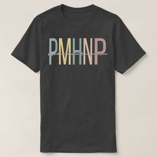 Boho Psychiatric Mental Health Nurse Practitioner  T-Shirt (Design Front)