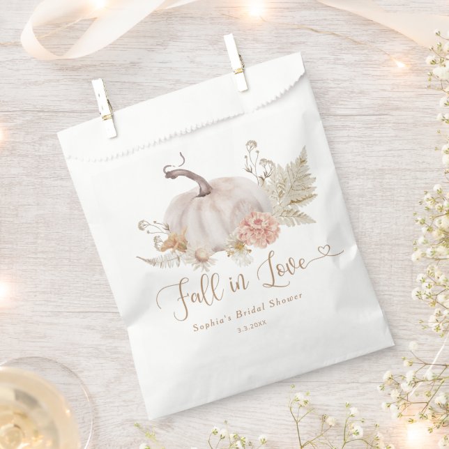 Boho pumpkin fall in love take a treat favour bag (Clipped)