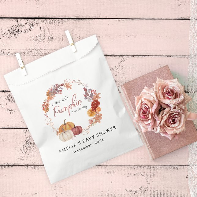 Boho Pumpkin Orange Baby Shower Autumn Chic Treat  Favour Bag (Creator Uploaded)