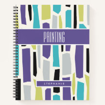 BOHO Purple Aqua Grey and Black Subject