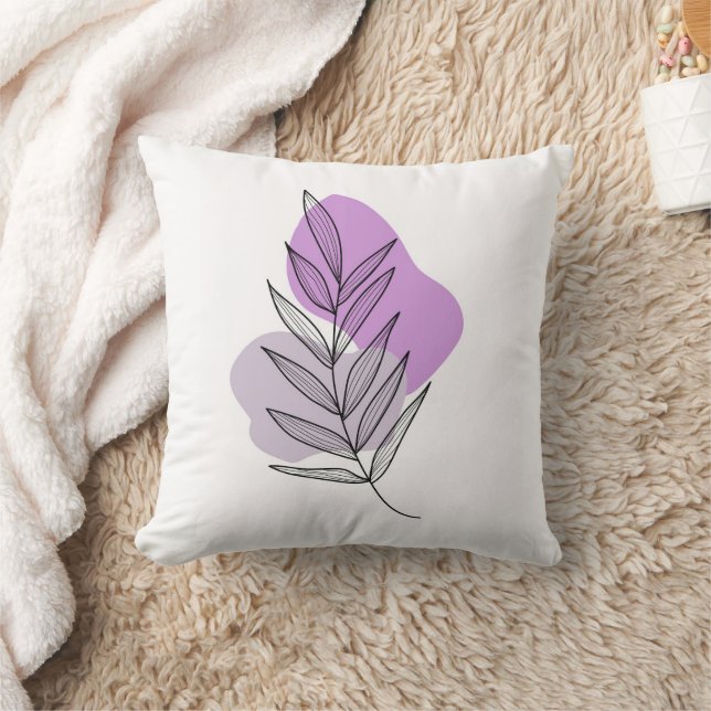 Boho purple flower cushion (Blanket)