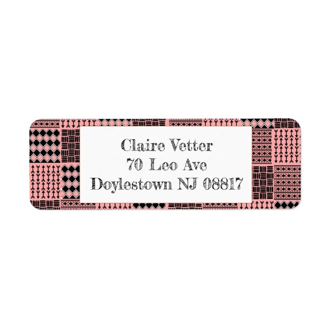 Boho Quilt Return Address Label (Front)